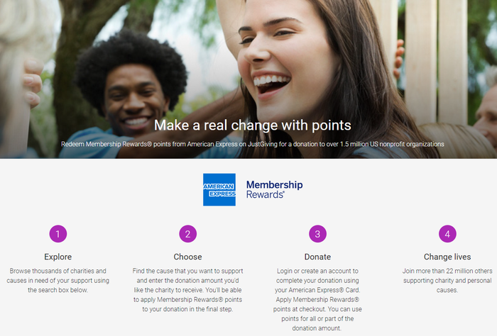 JustGiving Amex