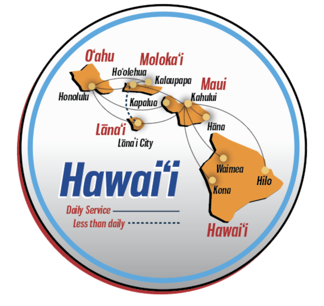 Mokulele Airlines Route Map