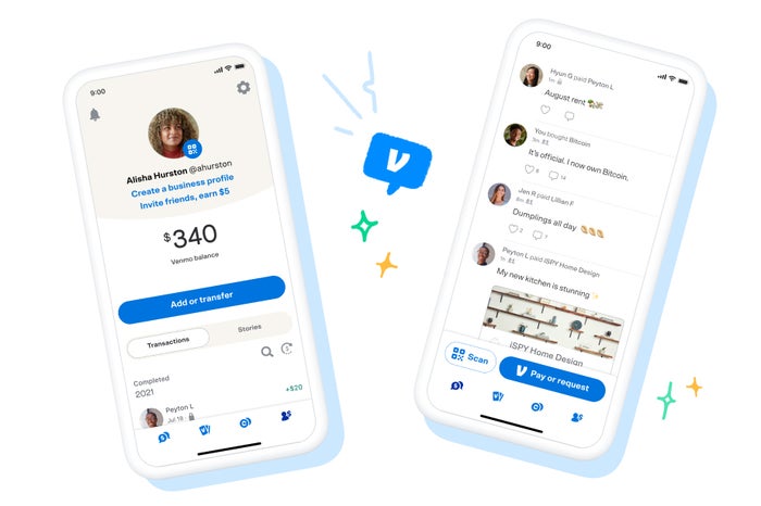Redesigned Venmo app Redesigned Venmo app