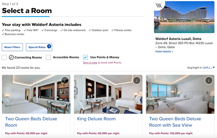 Waldorf Astoria Lusail Doha Room Rate