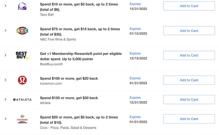 Amex offer