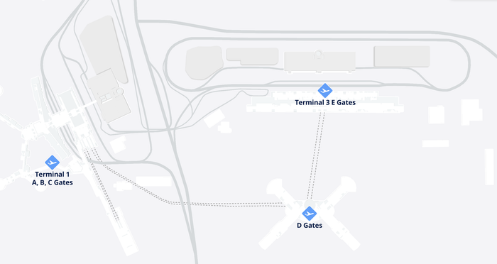 LAS Airport Map
