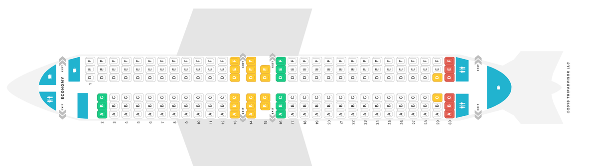 Southwest Boeing 737 MAX 8 seat map