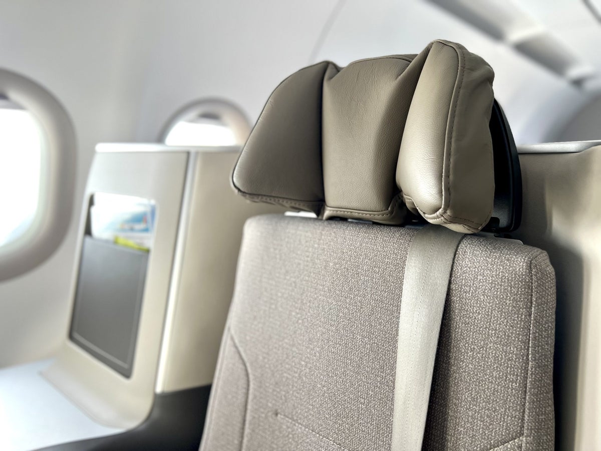 TAP Air Portugal Airbus A321LRneo business class seat headrest