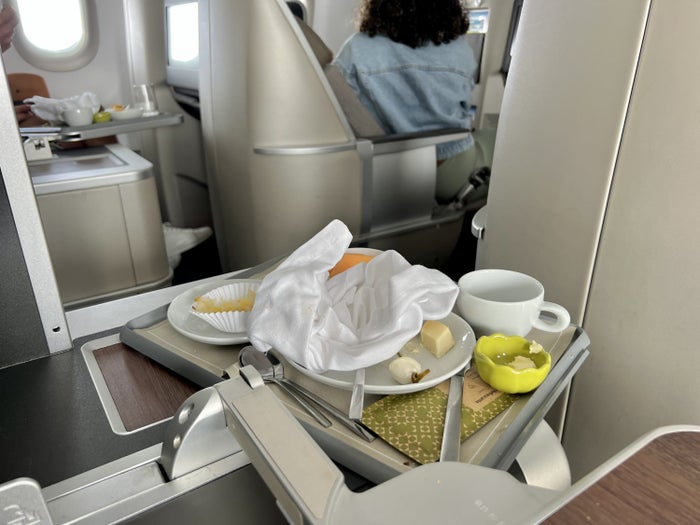 TAP Air Portugal Airbus A321LRneo business class sideboard storage
