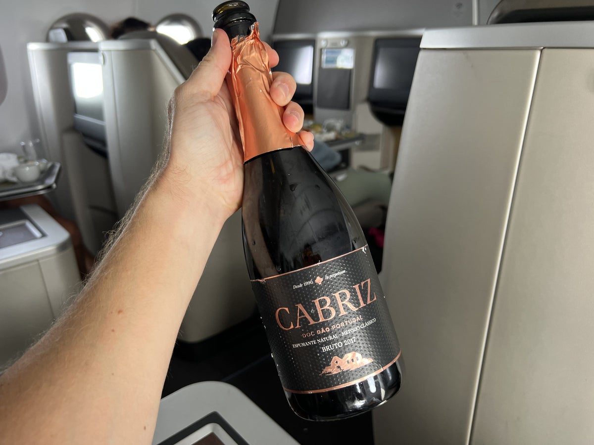 TAP Air Portugal Airbus A321LRneo business class sparkling wine