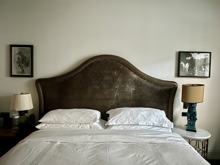 The Beekman bedroom bed close up