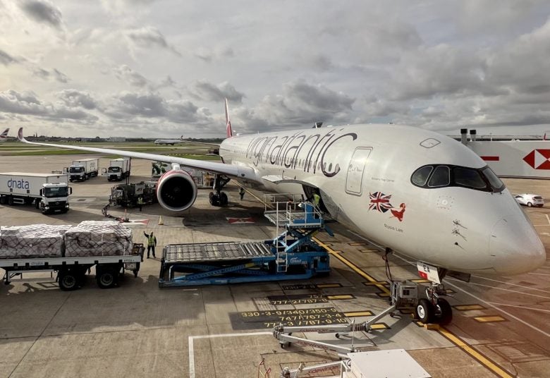 Virgin Atlantic A350 Upper Suite LHR gate A350