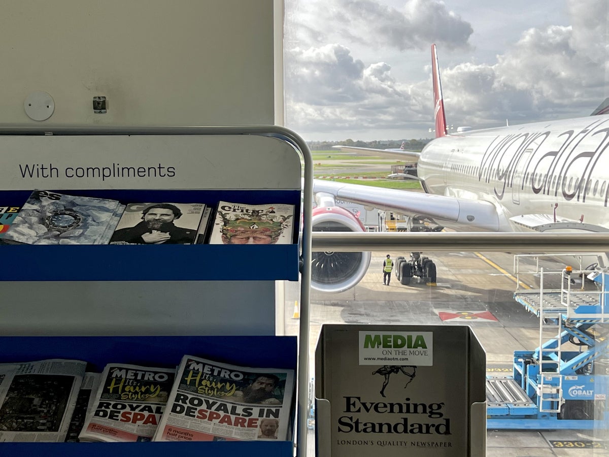 Virgin Atlantic A350 Upper Suite LHR gate reading material