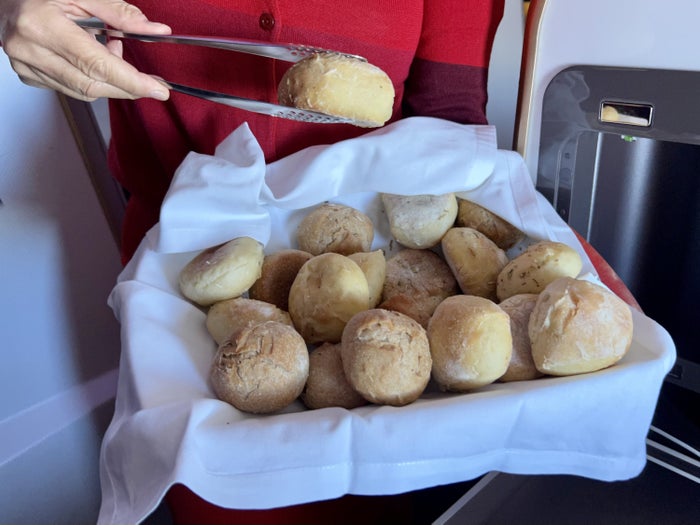 Virgin Atlantic A350 Upper Suite bread service