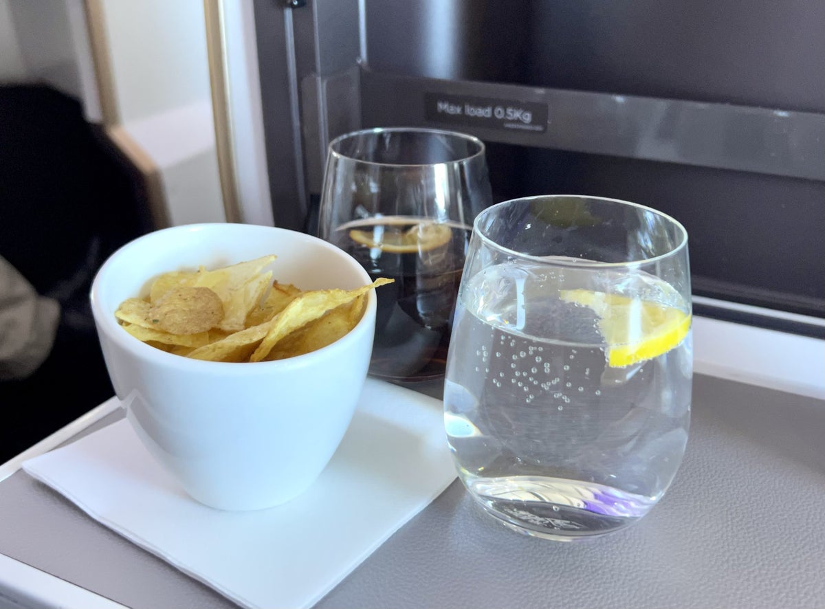 Virgin Atlantic A350 Upper Suite first drink service