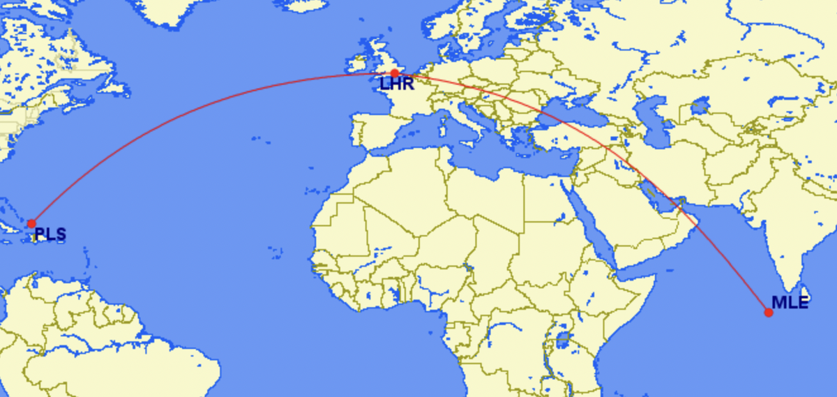 Virgin Atlantic routes to MLE and PLS