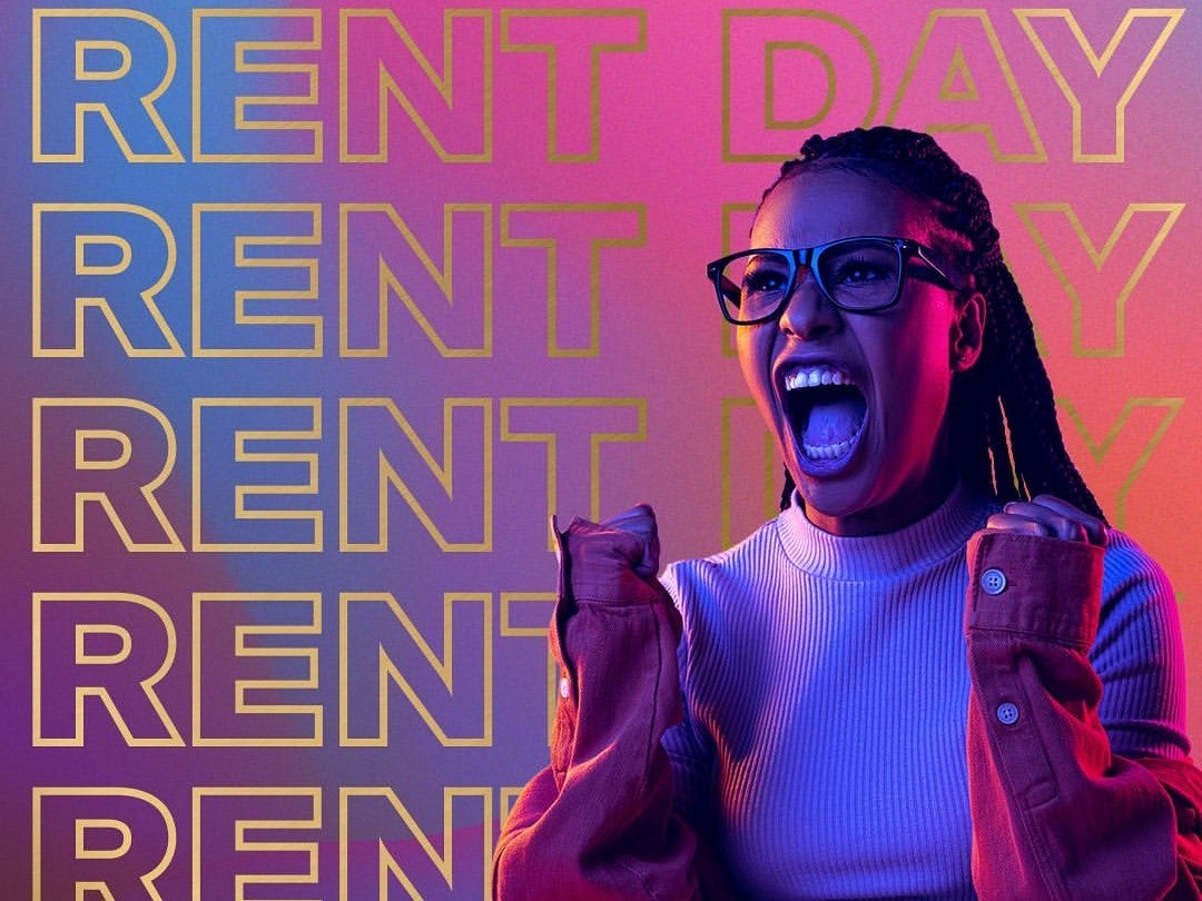 Woman excited for Bilt Rent Day