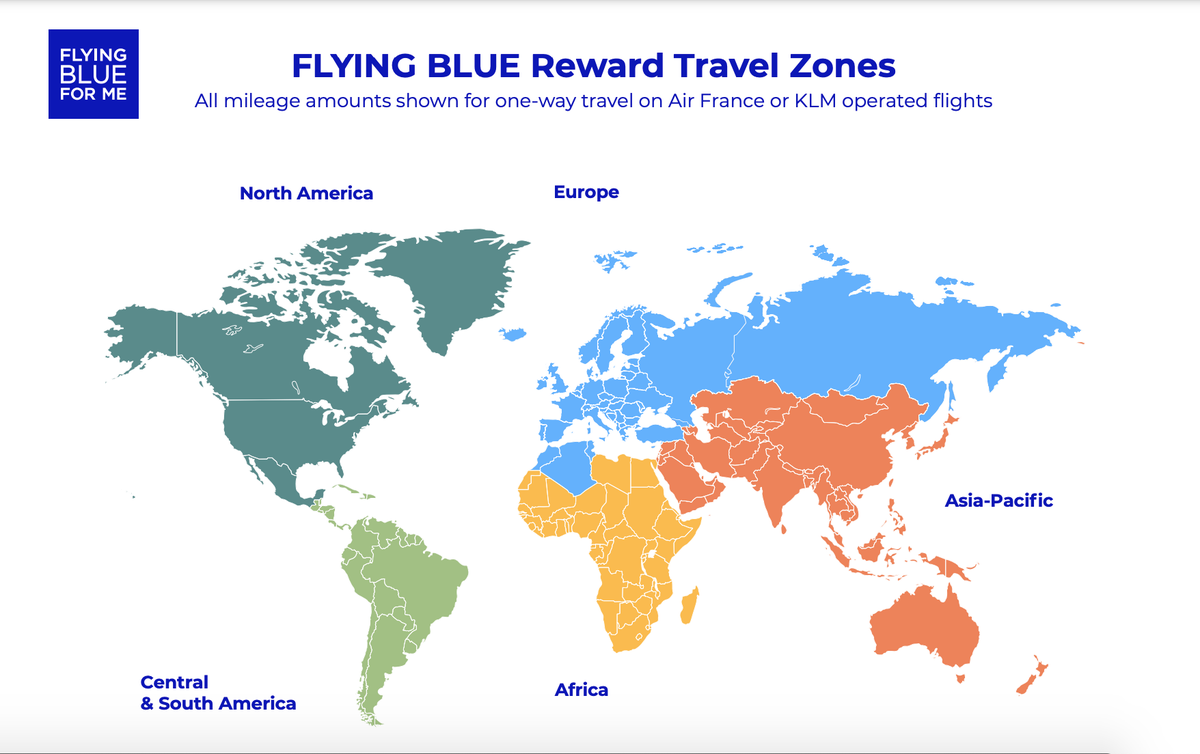 Flying Blue Travel Zones