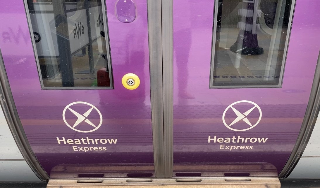 Heathrow Express train doors