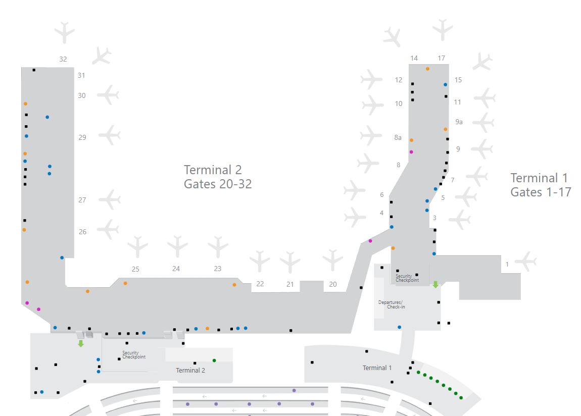 Oakland International Airport map