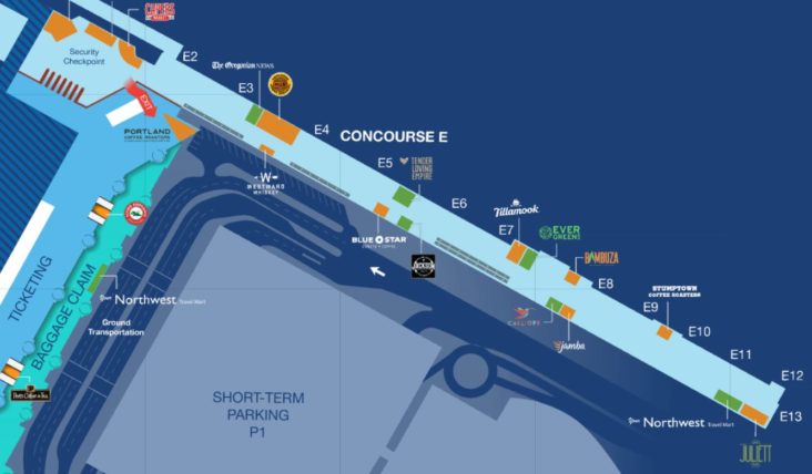 Portland International Airport PDX Terminal Guide 2023   Portland International Airport Concourse E 732x428 