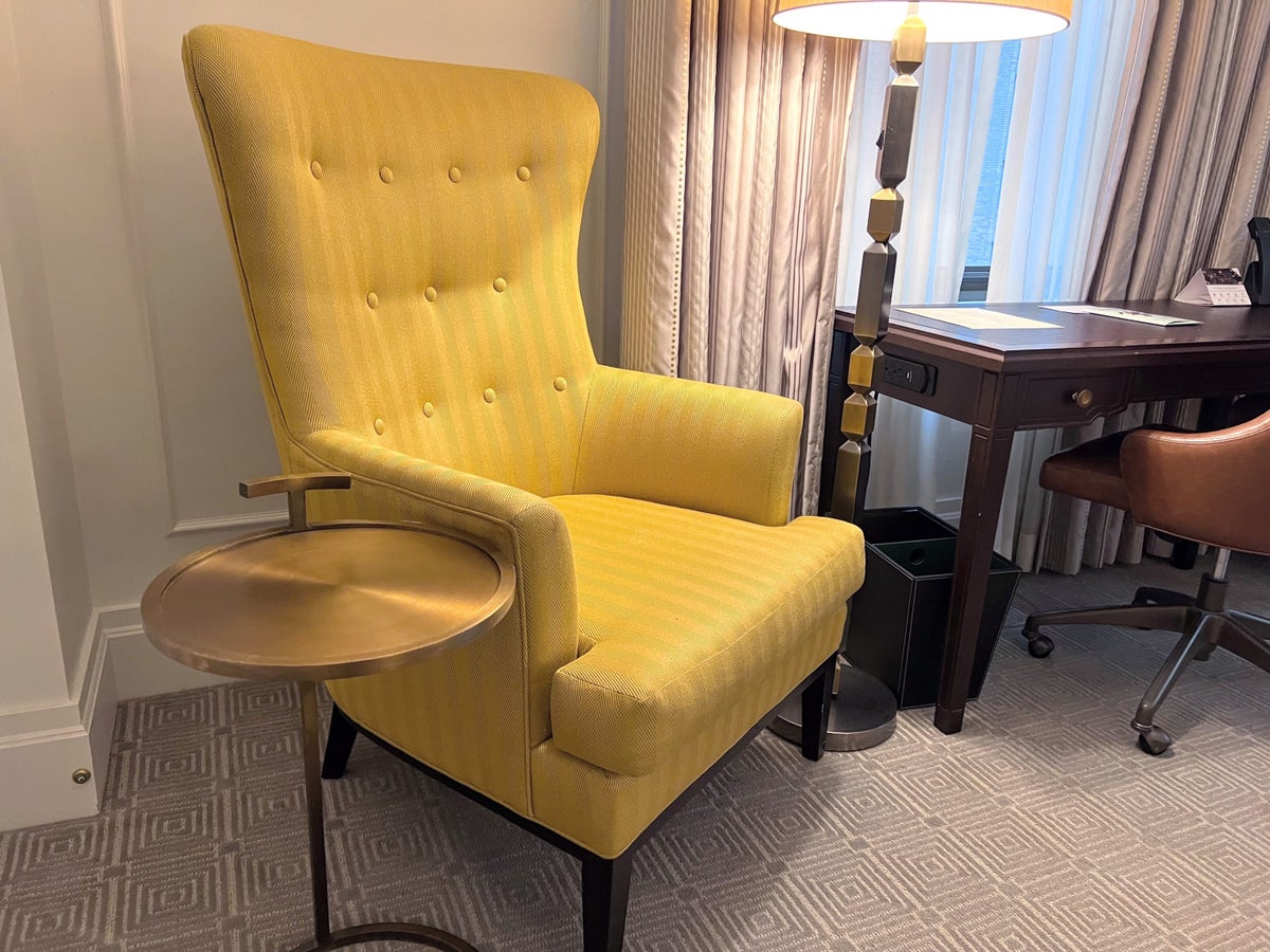 Accent chair in guestroom at Intercontinental New York Barclay