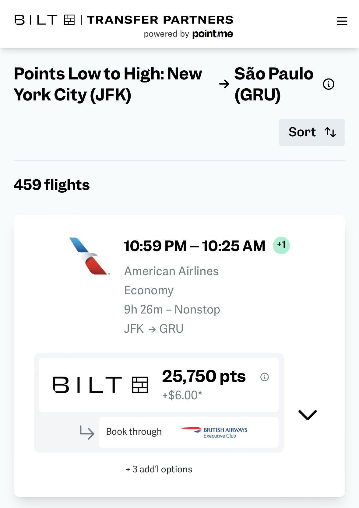 Bilt Rewards Partners With Point.me to Find Award Flights Easier