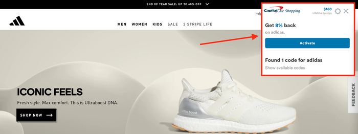 Capital One Shopping browser extension