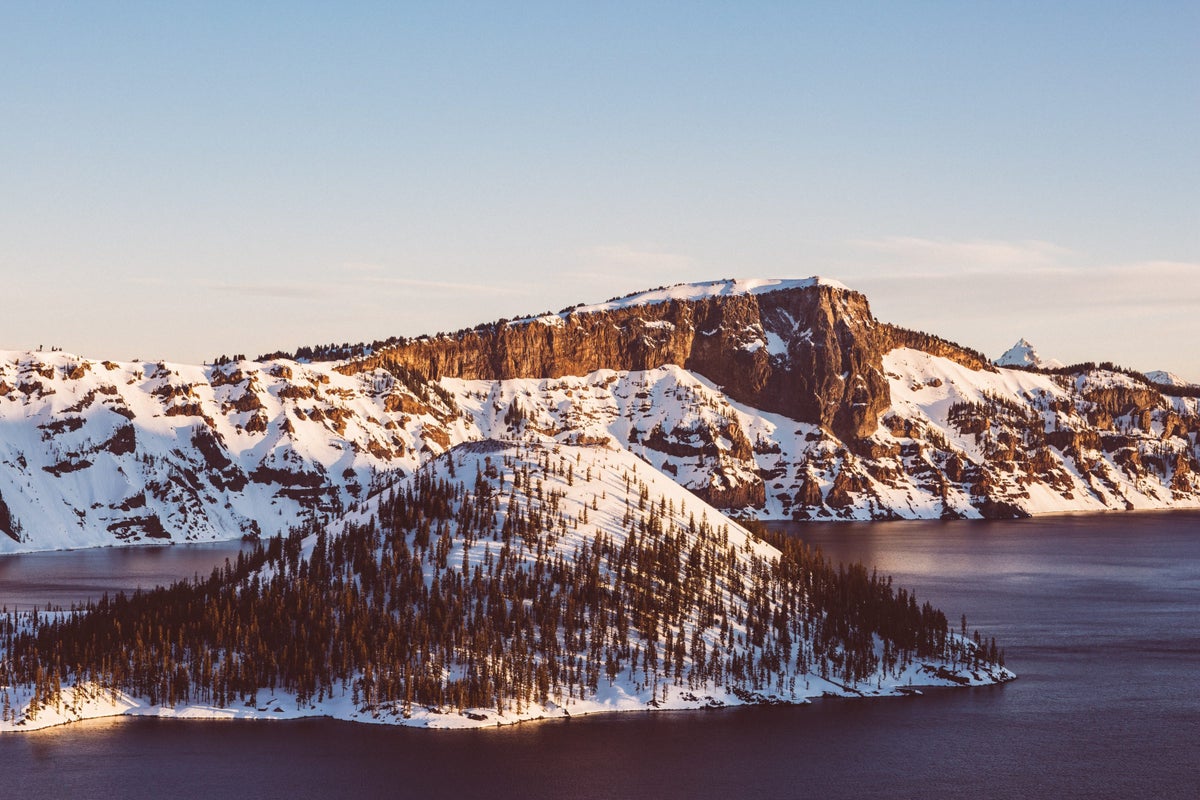 Crater Lake National Park in the Winter
