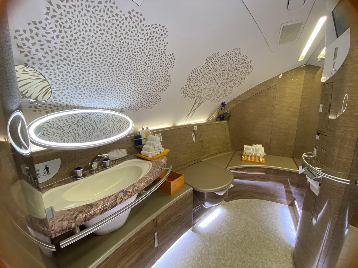 Emirates A380 retrofit first class bathroom shower