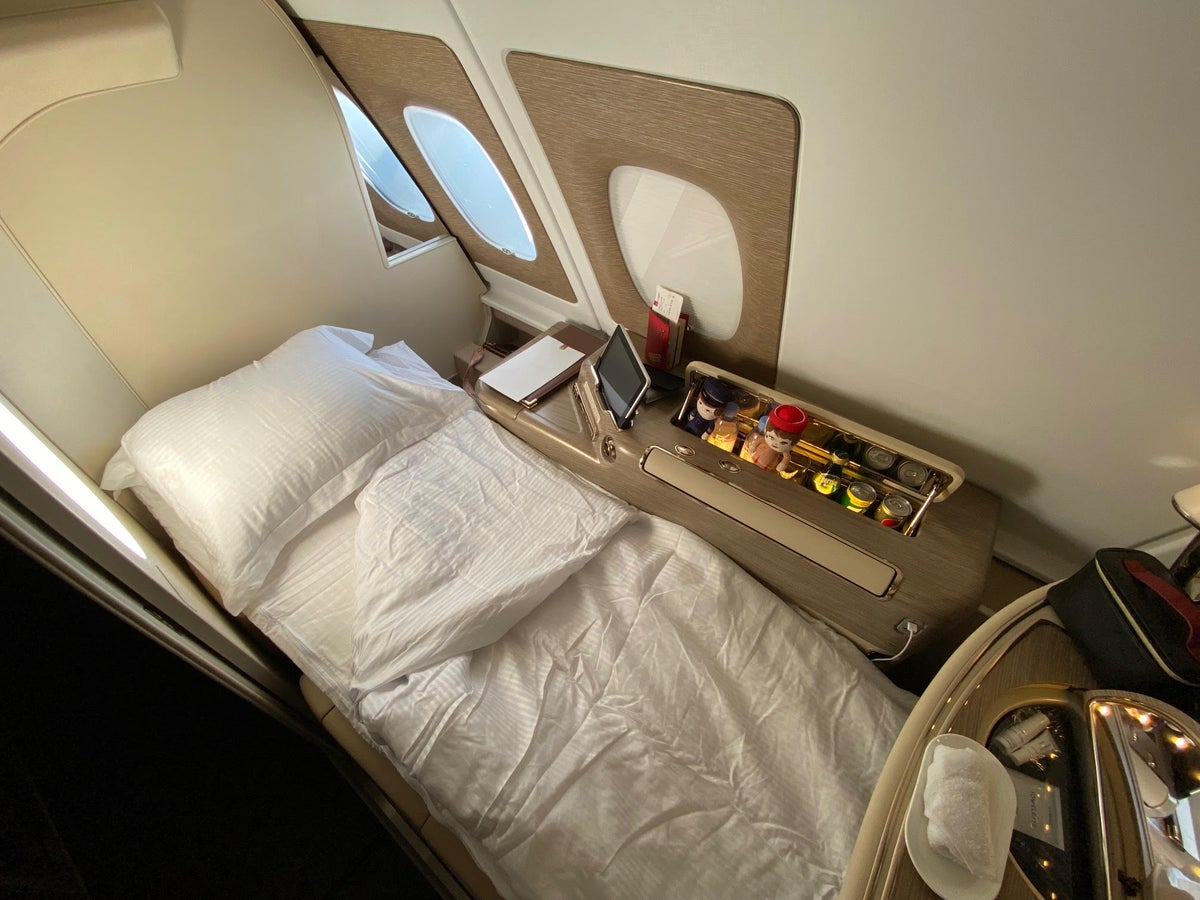 Emirates A380 retrofit first class seat bed