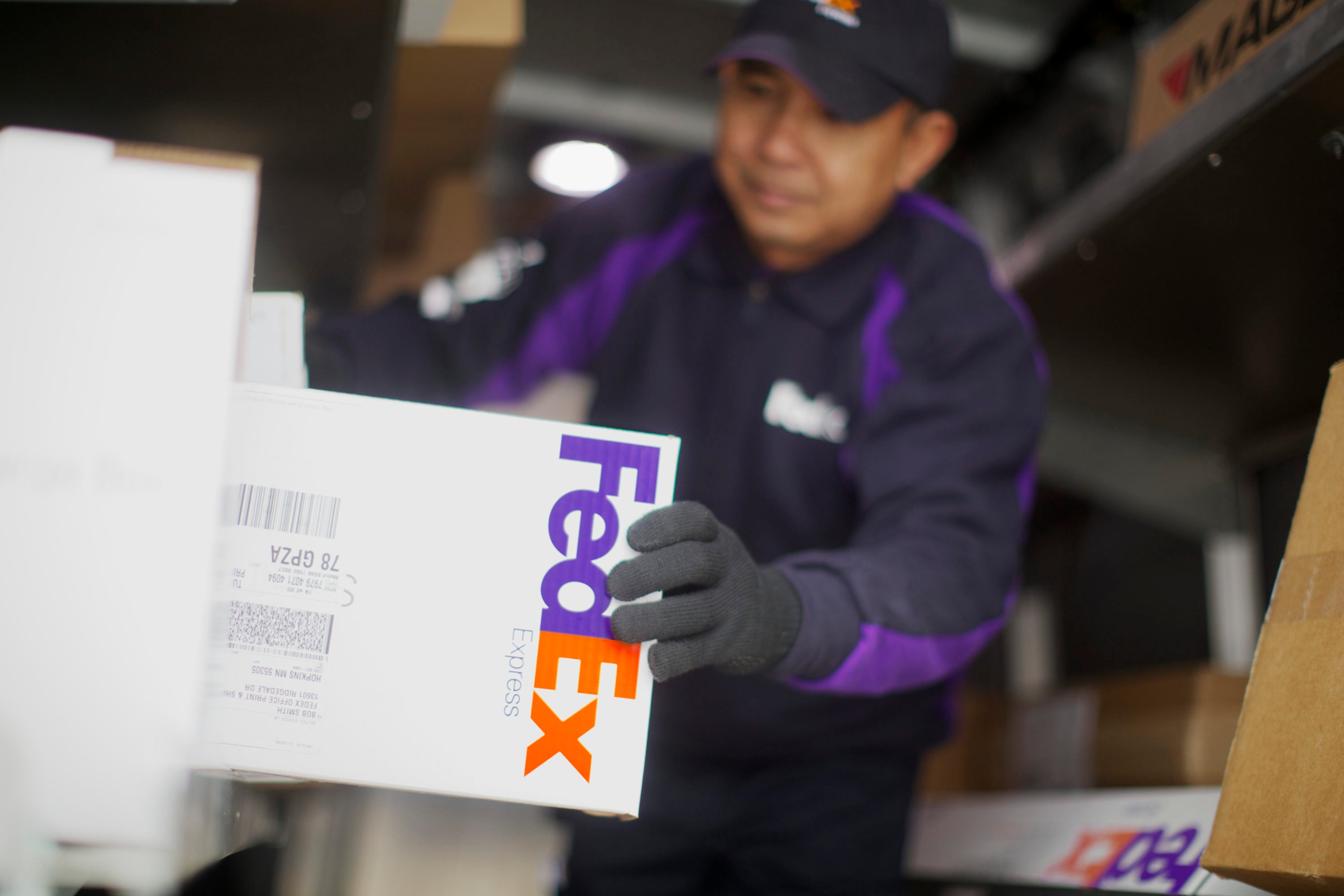 FedEx courier packages
