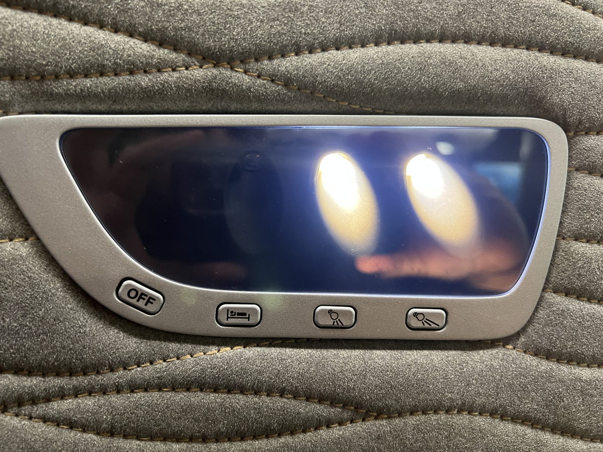 Turkish Airlines Business Class Lighting Buttons