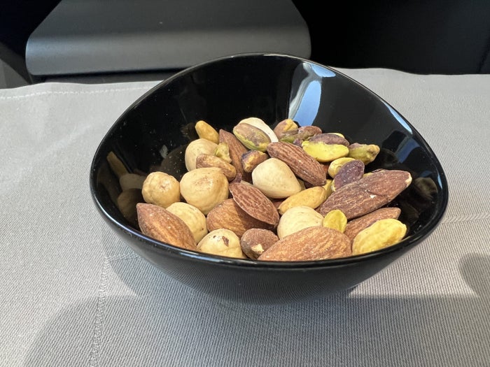 Turkish Airlines business class nuts