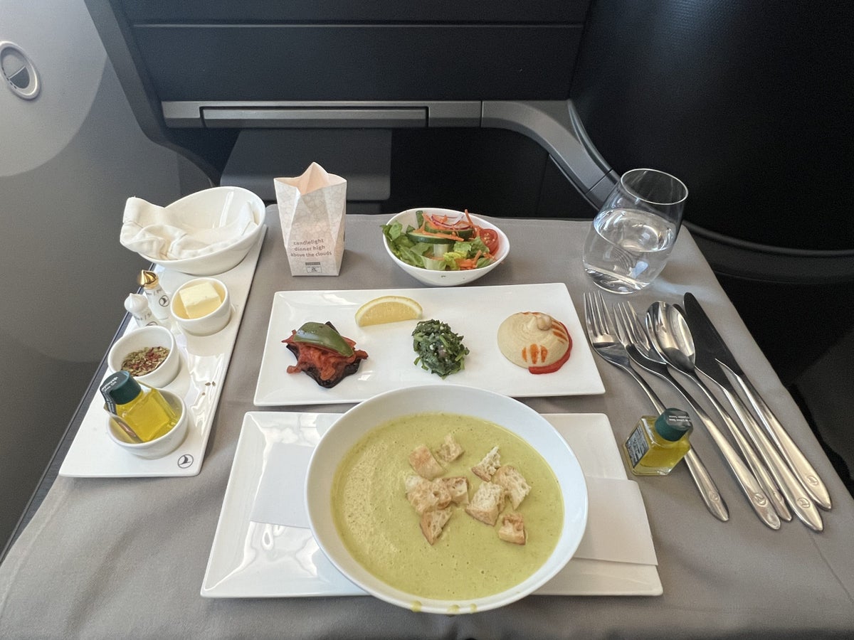 Turkish Airlines 787-9 Business Class appetizer course