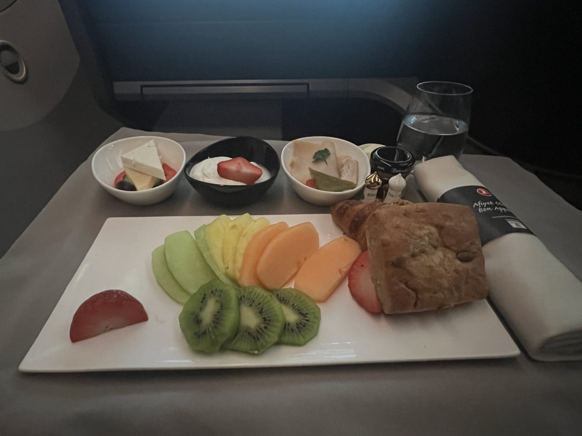 Turkish Airlines breakfast plate