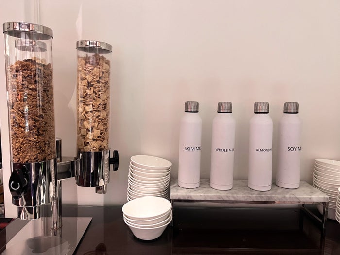 InterContintental Barclay breakfast buffet cereal