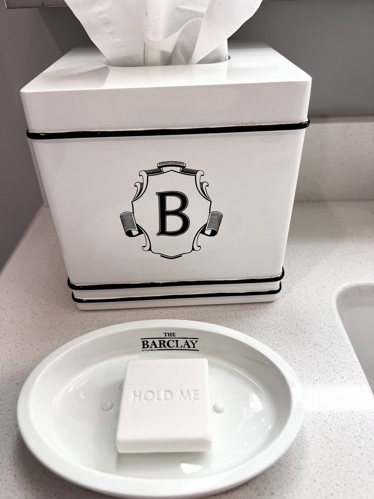 Intercontinental New York Barclay bathroom tissues and soap