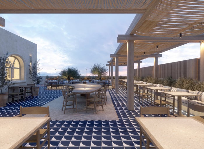 Lindian Village Beach Resort Rhodes Curio Collection by Hilton Outdoor restaurant