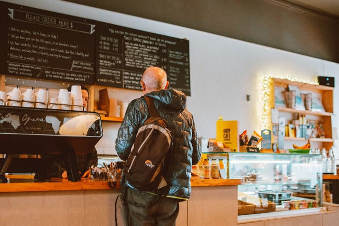 Man in Coffee Shop Man in Coffee Shop