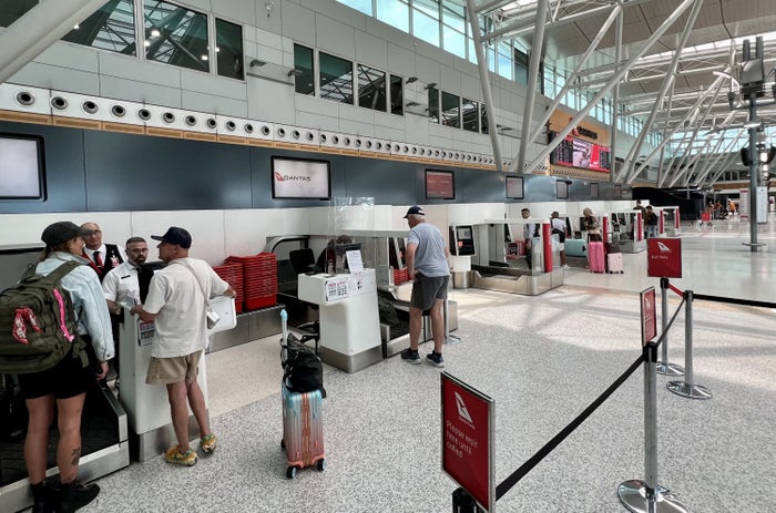 Qantas check in at Sydneys domestic terminal
