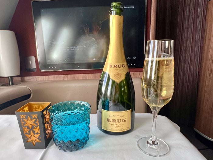 Qatar Airways Airbus A380 first class FB Krug