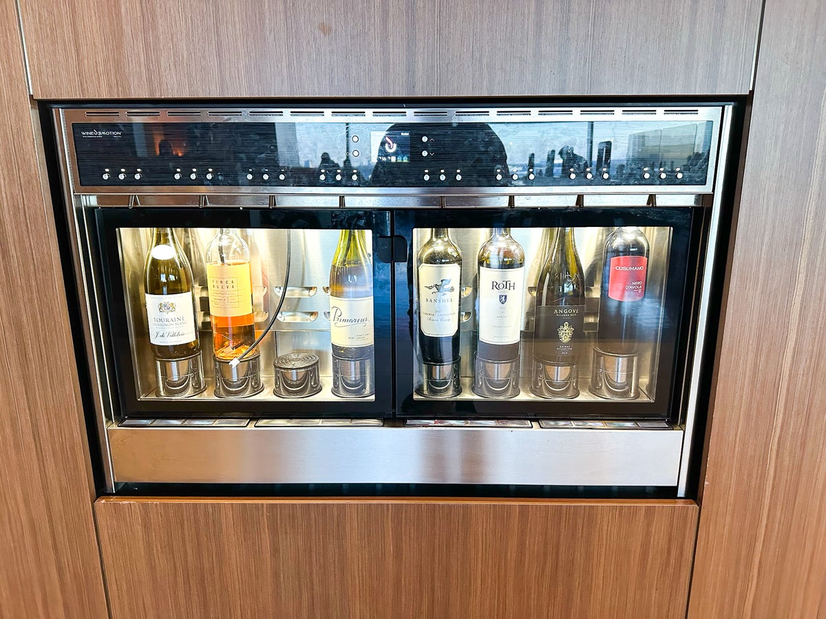 Soho Lounge JFK wine fridge