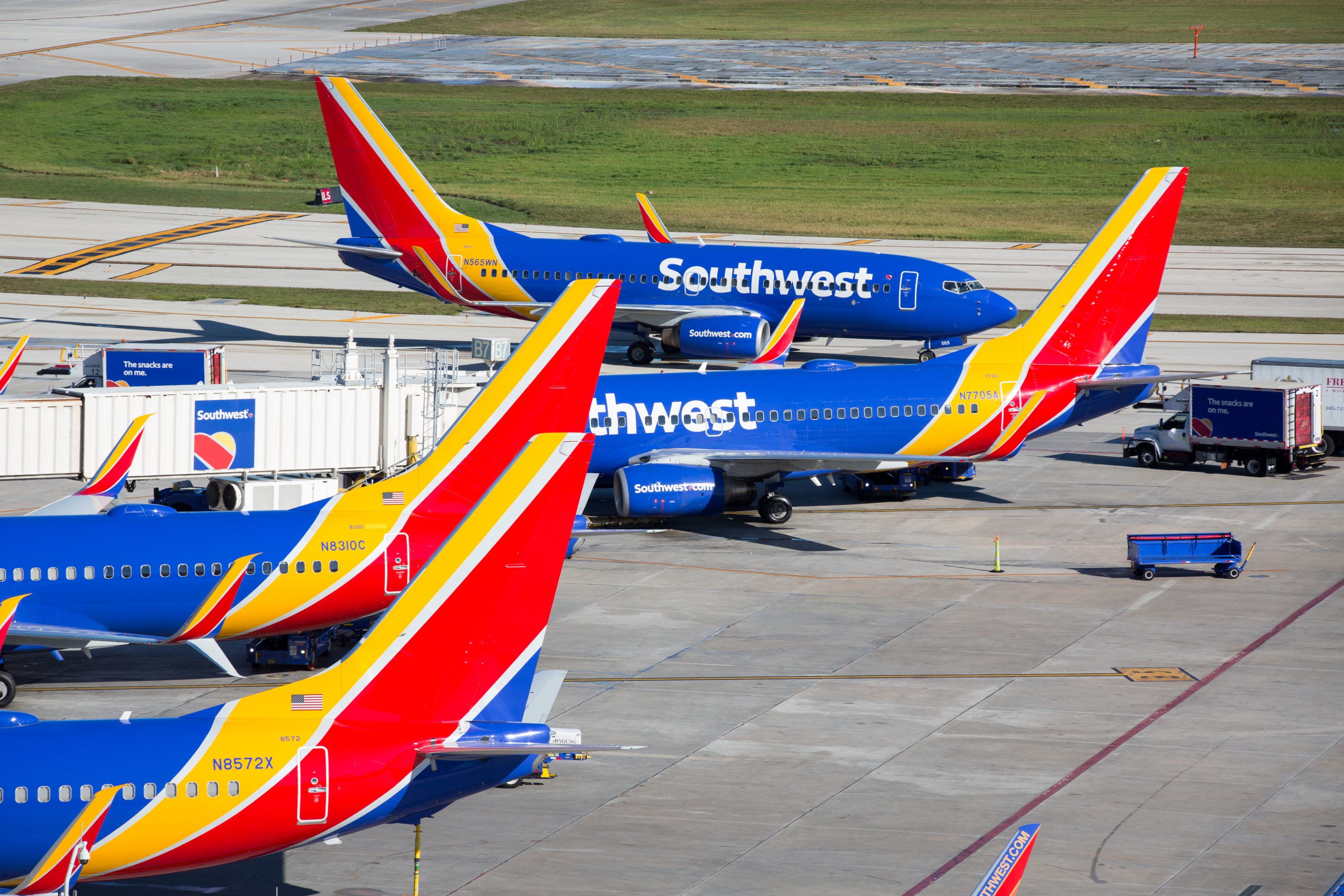 Southwest planes at gate