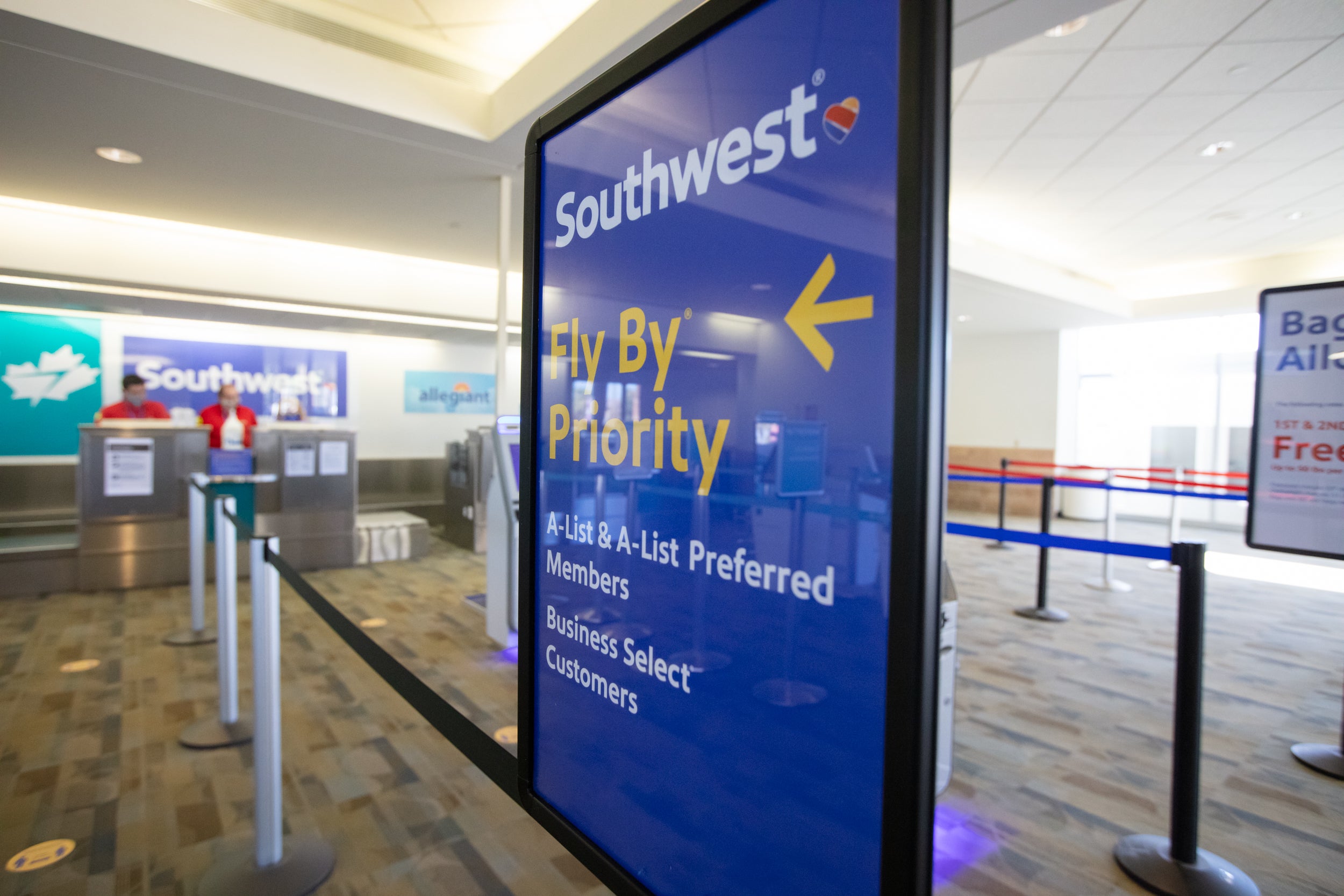 Southwest priority lane Palm Springs Airport