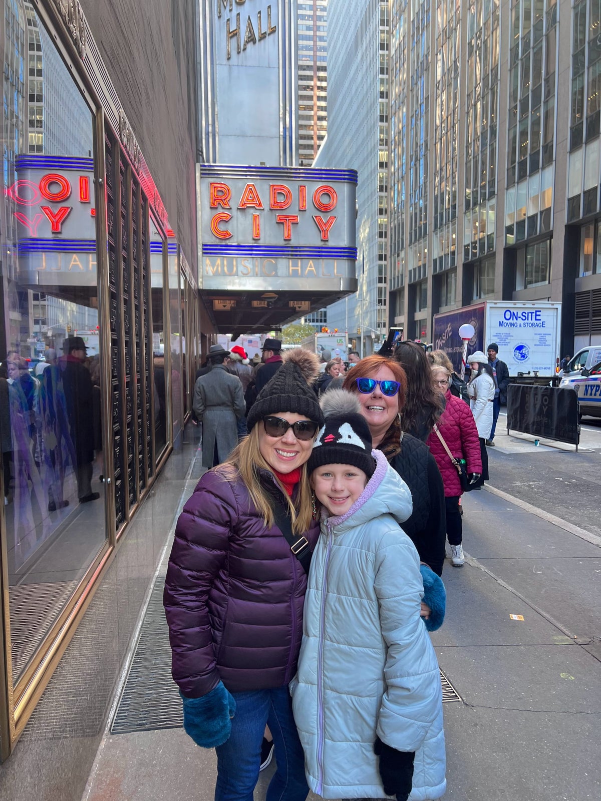 Standing outside of Radio City Music Hall in New York City