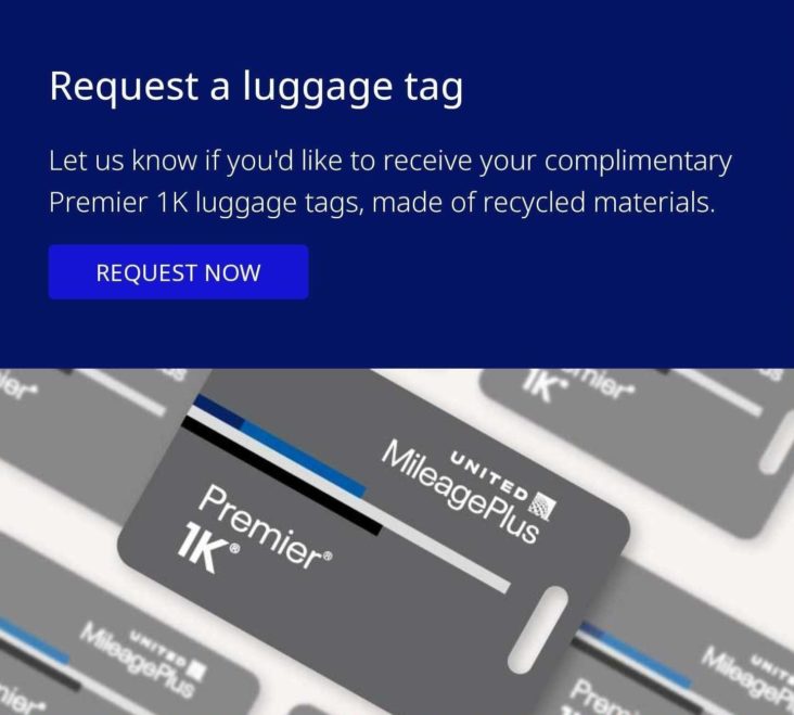 United MileagePlus Premier Members Request Your Luggage Tags