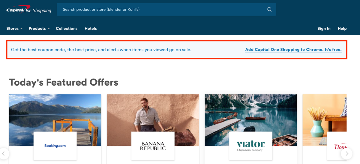 Install the Capital One Shopping browser extension