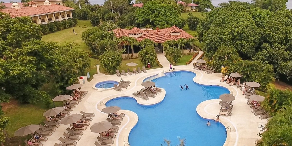 Aerial photo of the pool at Occidental Papagayo.