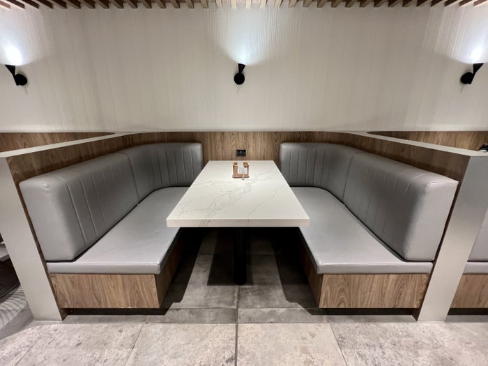 American Express Centurion Lounge Sydney booth seating