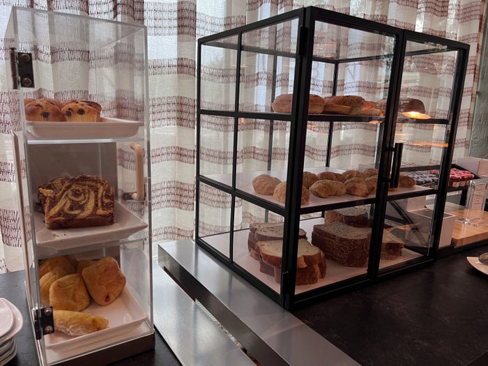 Breakfast buffet bread at Hyatt Regency Houston Galleria