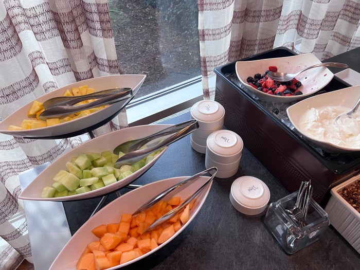 Breakfast buffet fruit at Hyatt Regency Houston Galleria