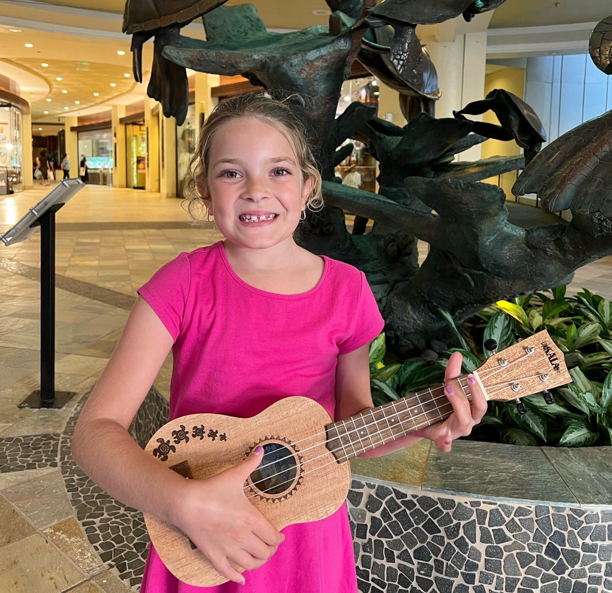 Girl with ukulele