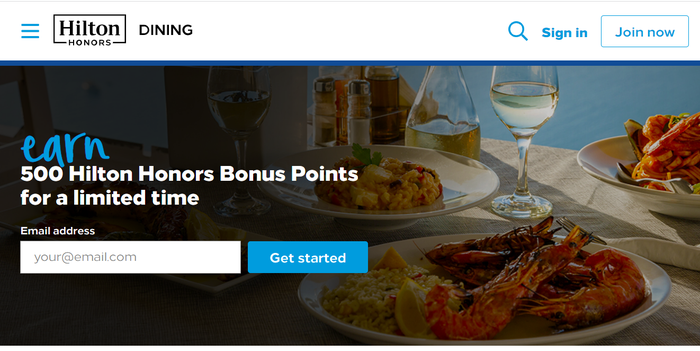 Hilton Honors Dining Hilton Honors Dining